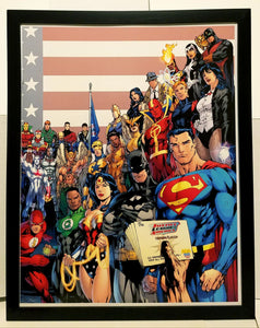 Justice League of America by Ed Benes 11x14 FRAMED DC Comics Art Print Poster