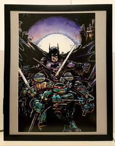 Batman TMNT Ninja Turtles by Kevin Eastman 11x14 FRAMED DC Comics Art Print Poster