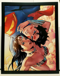 Superman Wonder Woman by Tony S Daniel 11x14 FRAMED DC Comics Art Print Poster