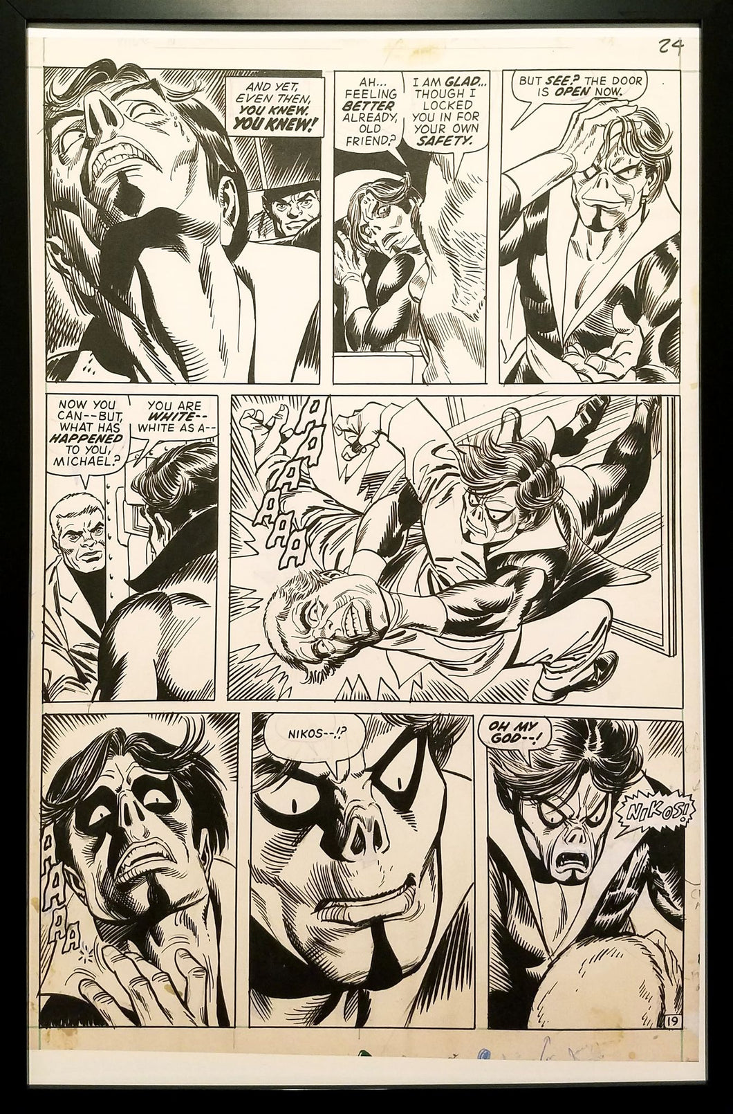 Amazing Spider-Man #102 pg. 19 Morbius 11x17 FRAMED Original Art Poster Marvel Comics