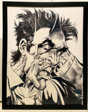 Load image into Gallery viewer, All Star Batman &amp; Joker by Neal Adams 11x14 FRAMED DC Comics Art Print Poster
