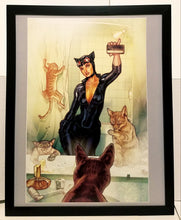 Load image into Gallery viewer, Catwoman by Stephane Roux 11x14 FRAMED DC Comics Art Print Poster

