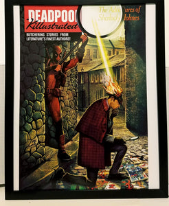 Deadpool & Sherlock Holmes by Mike Del Mundo 11x14 FRAMED Marvel Comics Art Print Poster