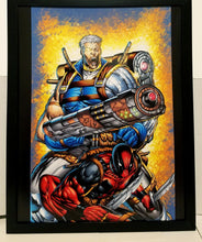 Load image into Gallery viewer, Cable &amp; Deadpool by Rob Liefeld 11x14 FRAMED Marvel Comics Art Print Poster
