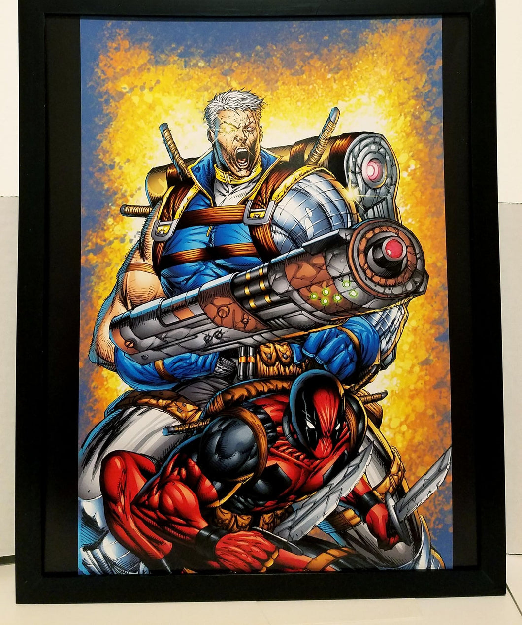 Cable & Deadpool by Rob Liefeld 11x14 FRAMED Marvel Comics Art Print Poster