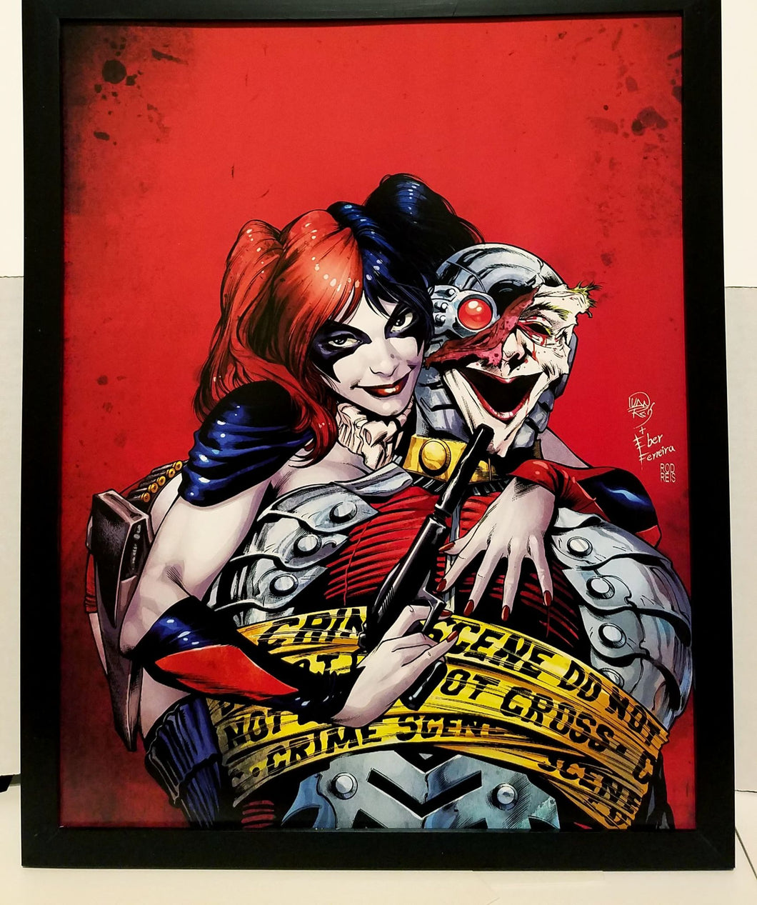 Harley Quinn & Deadshot by Ivan Reis 11x14 FRAMED DC Comics Art Print Poster