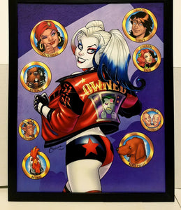 Harley Quinn by Amanda Conner 11x14 FRAMED DC Comics Art Print Poster