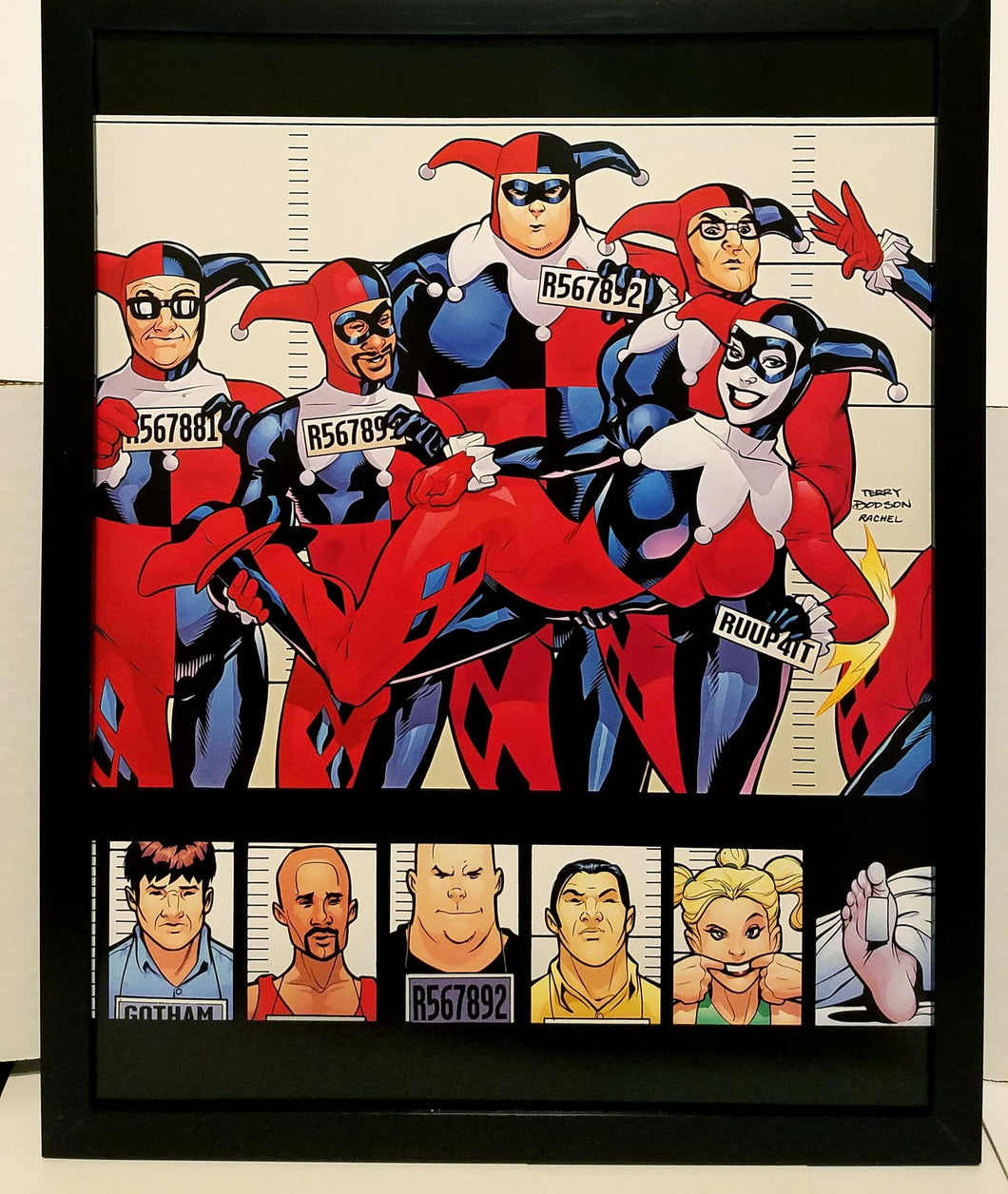 Harley Quinn by Terry Dodson 11x14 FRAMED DC Comics Art Print Poster