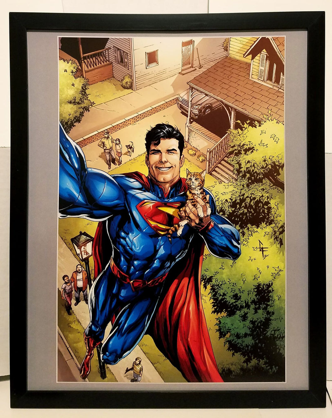Superman by Gary Frank 11x14 FRAMED DC Comics Art Print Poster