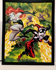 Harley Quinn &  Poison Ivy by Bruce Timm 11x14 FRAMED DC Comics Art Print Poster