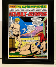 Load image into Gallery viewer, Champions #1 pg. 1 Black Widow swimsuit 11x14 FRAMED Marvel Comics Art Print Poster
