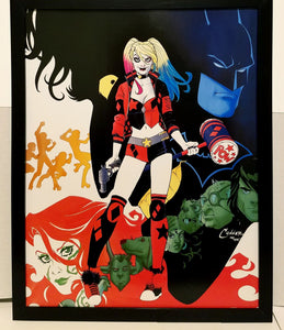 Harley Quinn by Amanda Conner 11x14 FRAMED DC Comics Art Print Poster