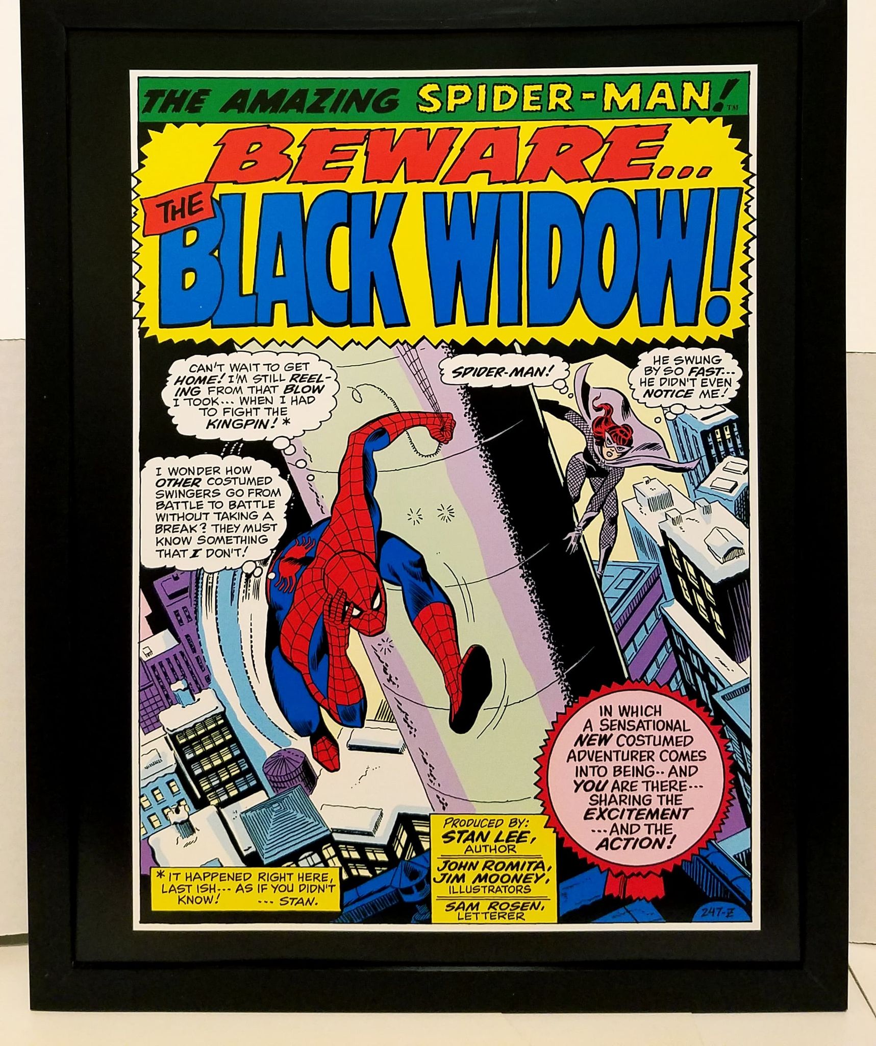 Amazing Spider-Man #86 pg. 1 Black Widow 11x14 FRAMED Marvel Comics Ar –  GrantsComics