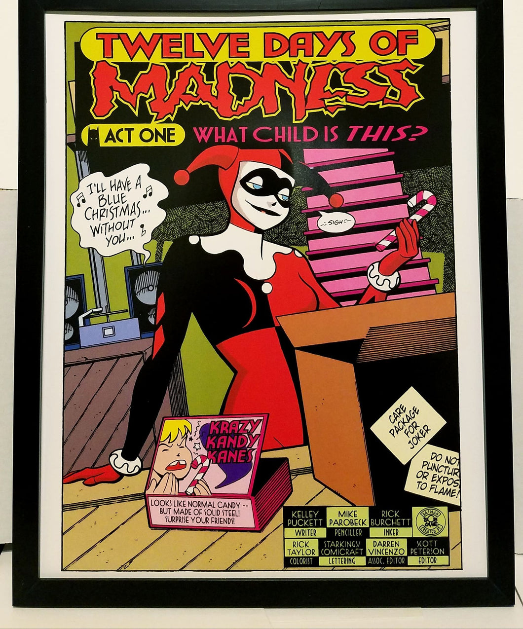 Harley Quinn BTAS by Mike Parobeck 11x14 FRAMED DC Comics Art Print Poster