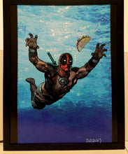 Load image into Gallery viewer, Deadpool Nirvana homage by Arthur Suydam 11x14 FRAMED Marvel Comics Art Print Poster
