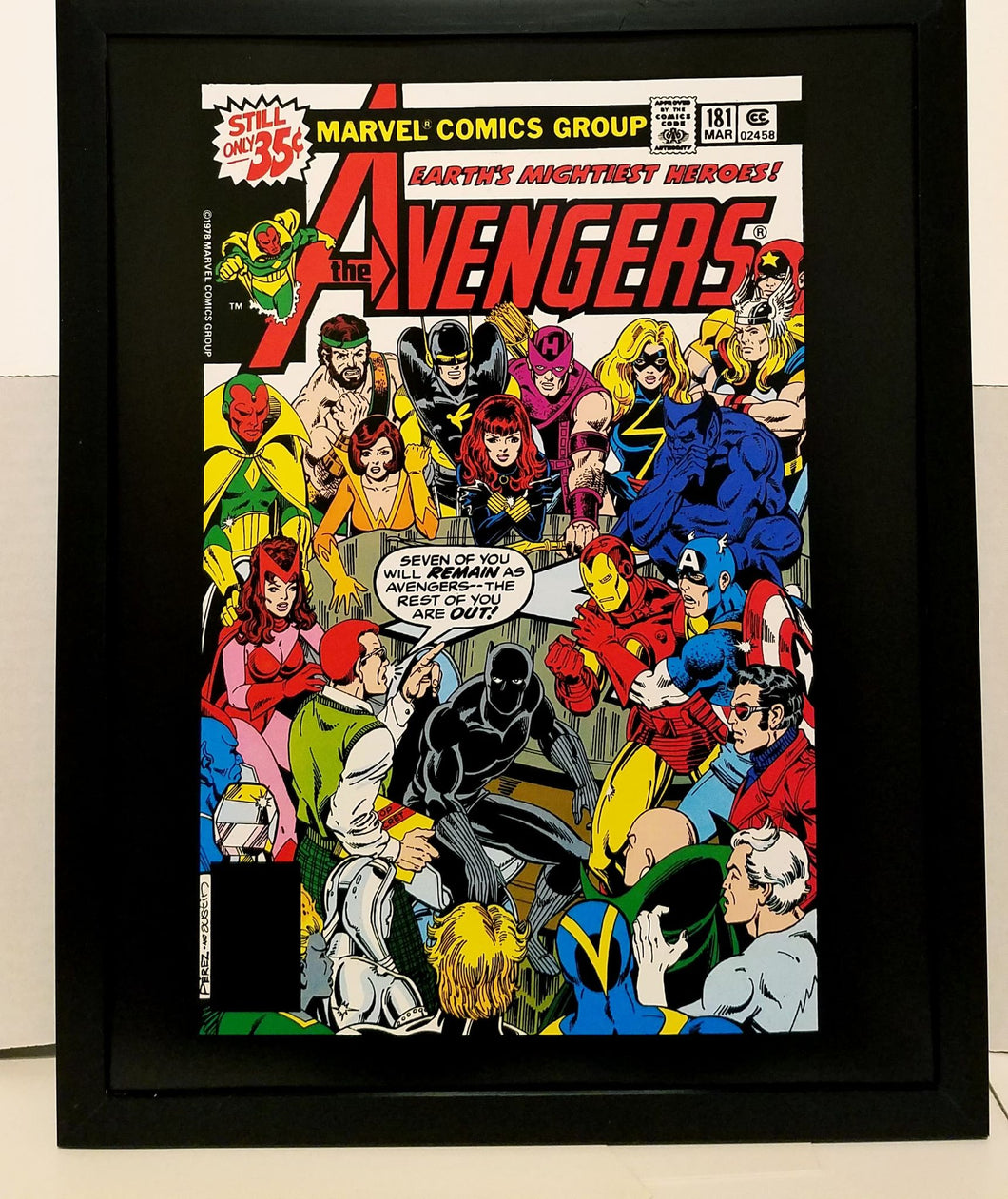 Avengers #181 by George Perez 11x14 FRAMED Marvel Comics Art Print Poster