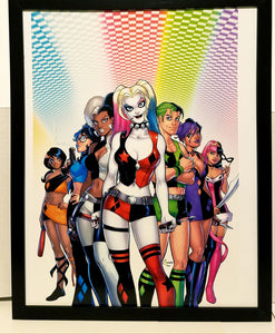 Harley Quinn Gang by Amanda Conner 11x14 FRAMED DC Comics LGBTQ Art Print Poster