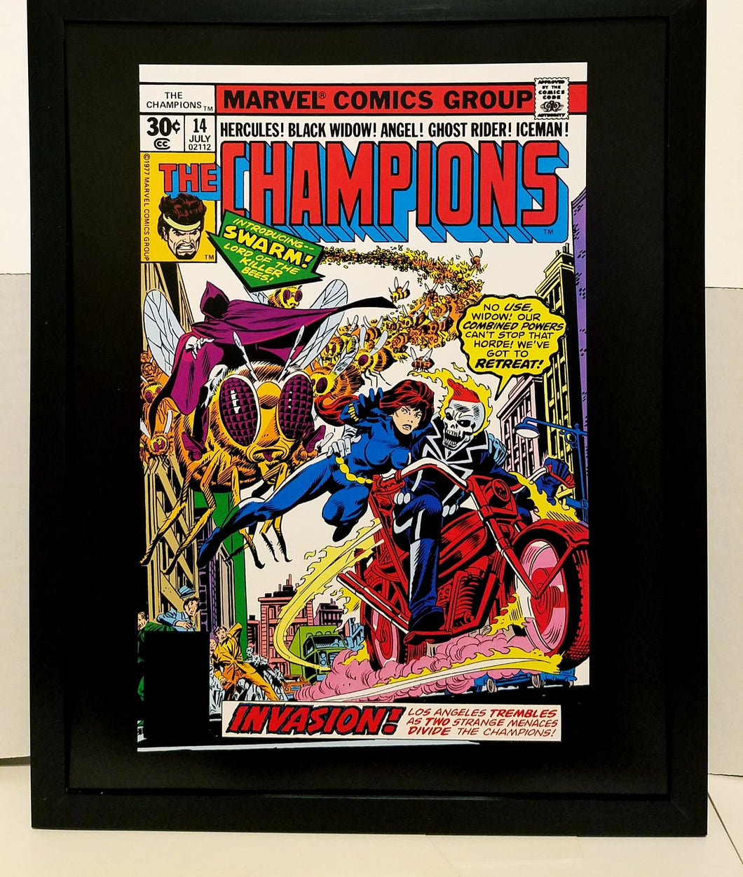 Champions #14 Ghost Rider by Gil Kane 11x14 FRAMED Marvel Comics Art Print Poster