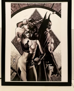 Batman & Harley Quinn by Simone Bianchi 11x14 FRAMED DC Comics Art Print Poster