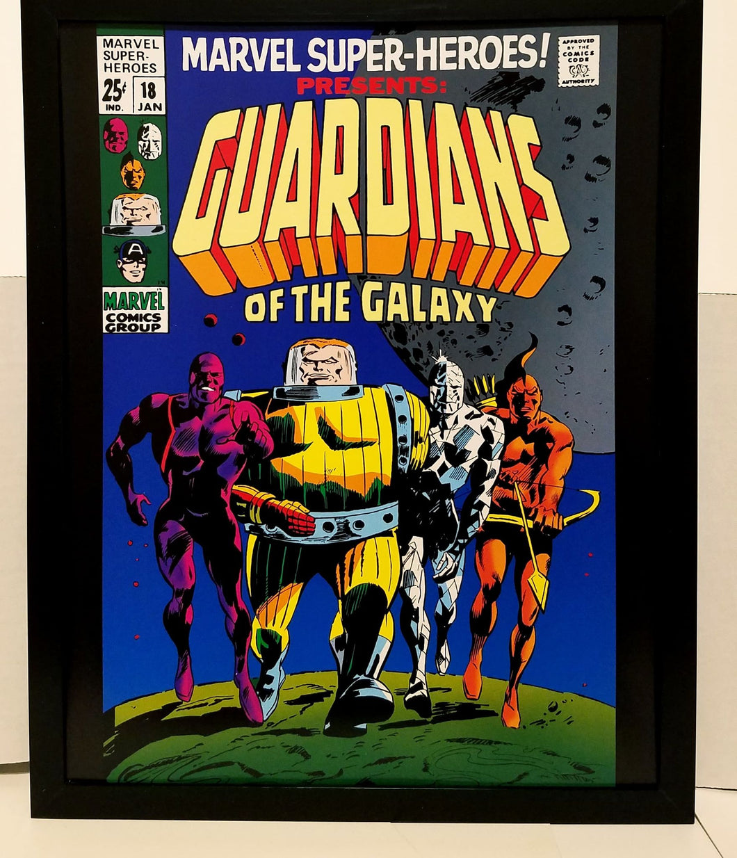 Marvel Super Heroes #18 Guardians Galaxy 11x14 FRAMED Marvel Comics Art Print Poster