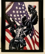 Load image into Gallery viewer, Agent Venom USA Flag by Mike McKone 11x14 FRAMED Marvel Comics Art Print Poster
