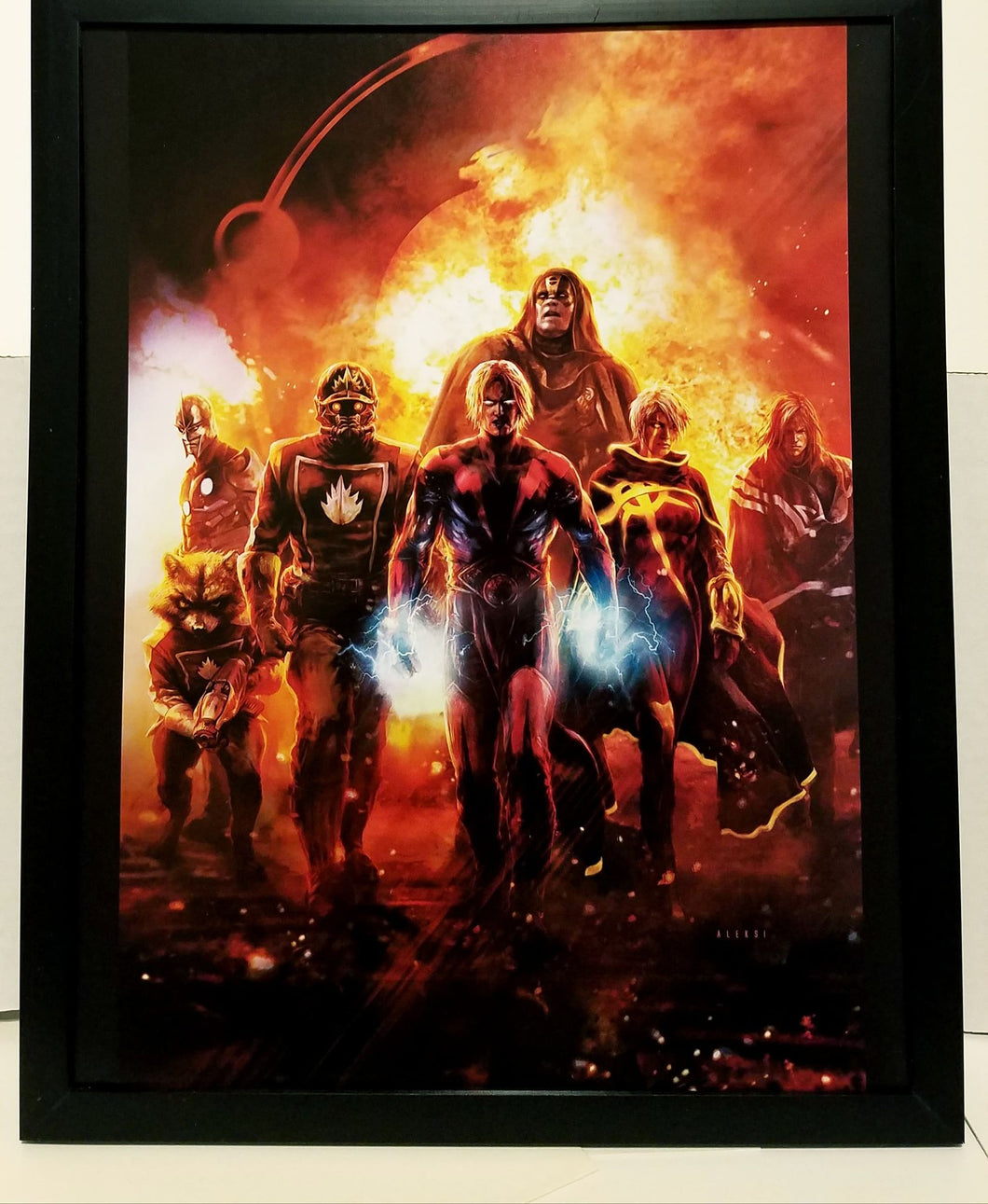Guardians of the Galaxy by Aleksi Briclot 11x14 FRAMED Marvel Comics Art Print Poster
