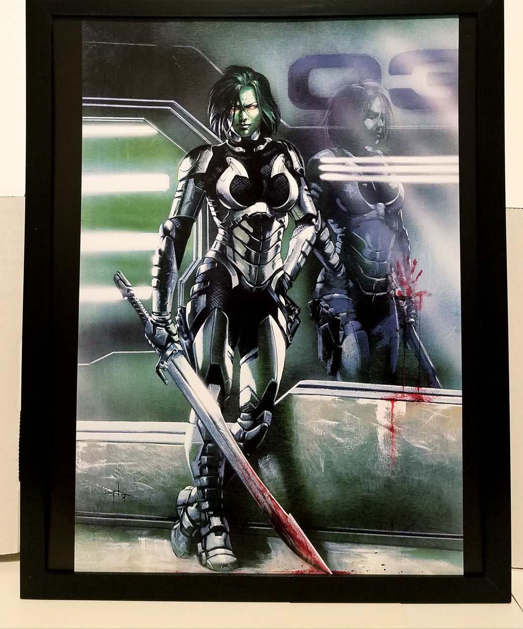 Guardians Gamora by Gabriele Dell'Otto 11x14 FRAMED Marvel Comics Art Print Poster