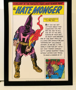 Fantastic Four Hate Monger by Jack Kirby 9x12 FRAMED Marvel Comics Vintage Art Print Poster