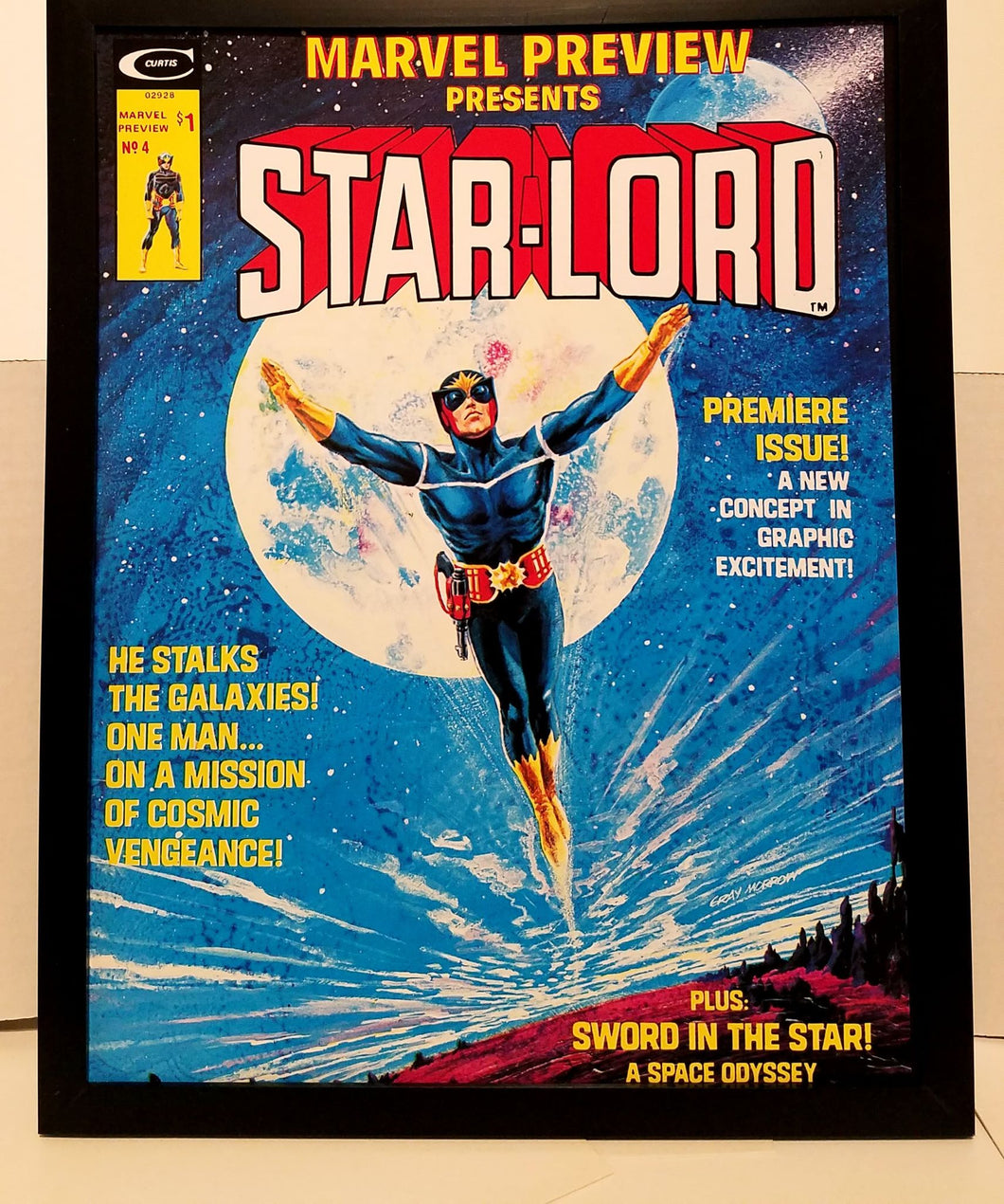 Marvel Preview #4 Starlord by Gray Morrow 11x14 FRAMED Marvel Comics Art Print Poster