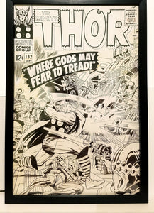 Mighty Thor #132 by Jack Kirby 12x18 FRAMED Original Art Poster Marvel Comics