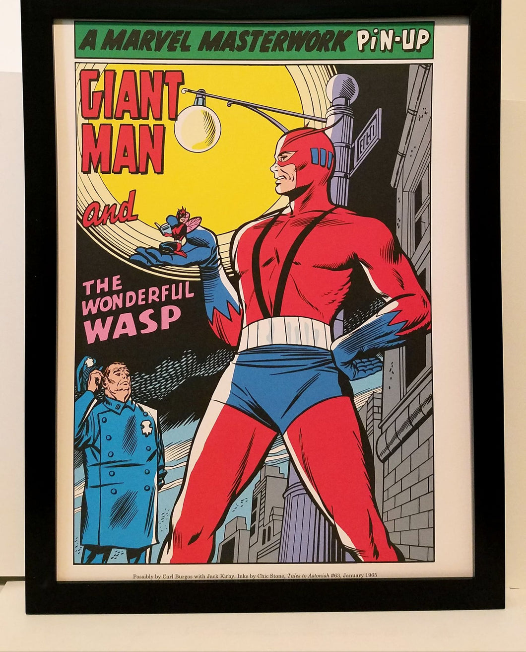 Giant Man & Wasp by Carl Burgos 9x12 FRAMED Marvel Comics Vintage Art Print Poster