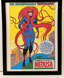 Inhumans Medusa by Jack Kirby 9x12 FRAMED Marvel Comics Vintage Art Print Poster