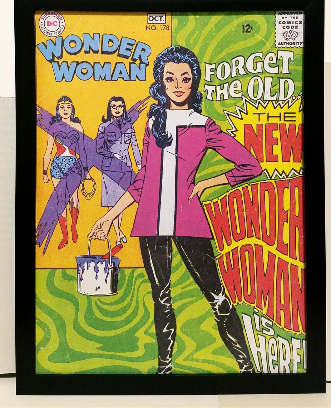 Wonder Woman #178 9x12 FRAMED Vintage 1968 DC Comics Art Print Poster