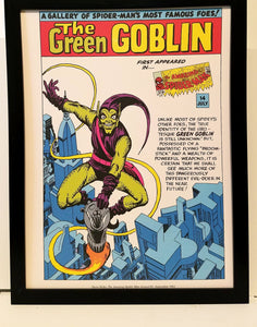Spider-Man Green Goblin by Steve Ditko 9x12 FRAMED Marvel Comics Vintage Art Print Poster