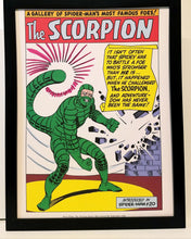 Load image into Gallery viewer, Spider-Man Scorpion by Steve Ditko 9x12 FRAMED Marvel Comics Vintage Art Print Poster
