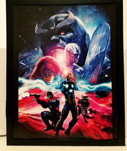 Load image into Gallery viewer, Nova Silver Surfer Thanos by Aleksi Briclot 11x14 FRAMED Marvel Comics Art Print Poster
