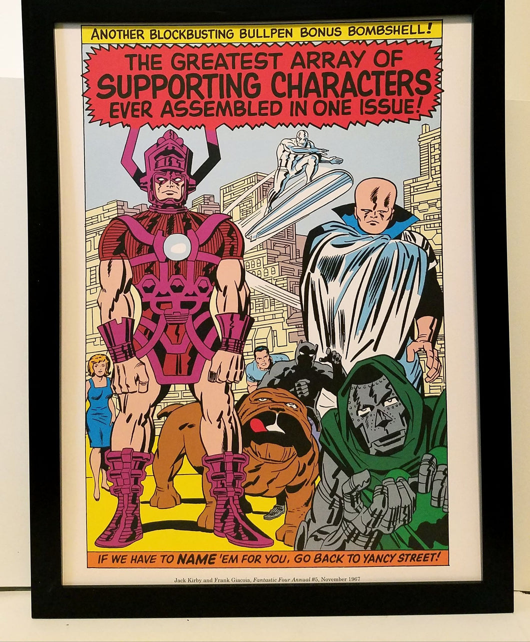 Fantastic Four Gallery by Jack Kirby 9x12 FRAMED Marvel Comics Vintage Art Print Poster
