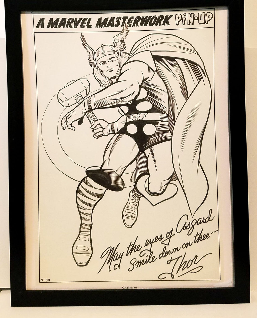 Thor by Jack Kirby 9x12 FRAMED Marvel Comics Pin-Up Original Art Print Poster