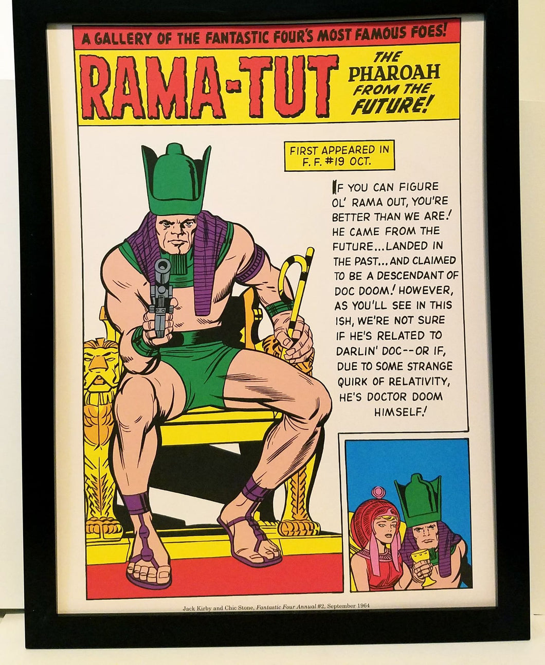 Fantastic Four Rama-Tut by Jack Kirby 9x12 FRAMED Marvel Comics Vintage Art Print Poster