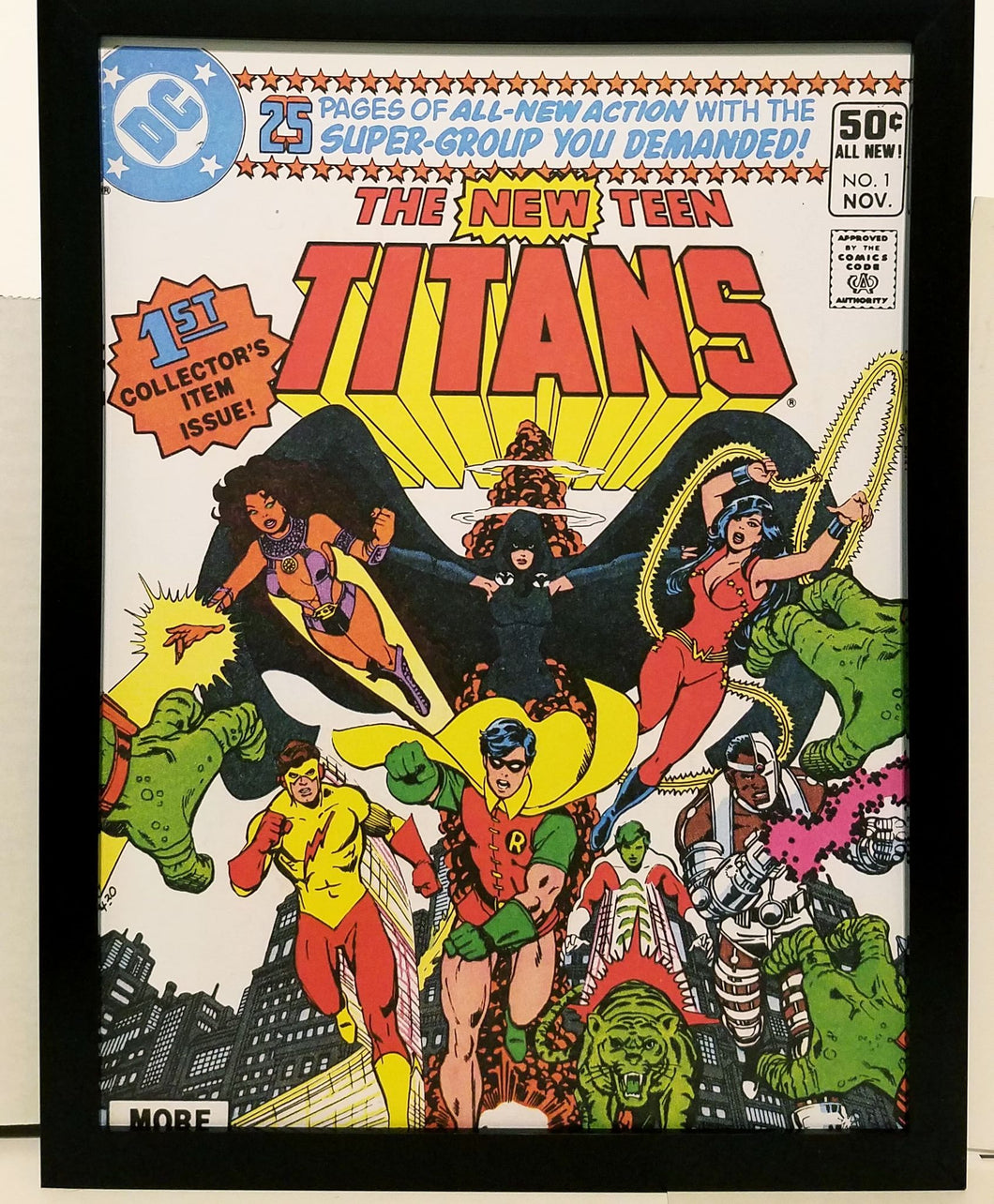 New Teen Titans #1 by George Perez 9x12 FRAMED DC Comics Art Print Poster