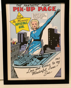 Fantastic Four Invisible Girl by Jack Kirby 9x12 FRAMED Marvel Comics Art Print Poster