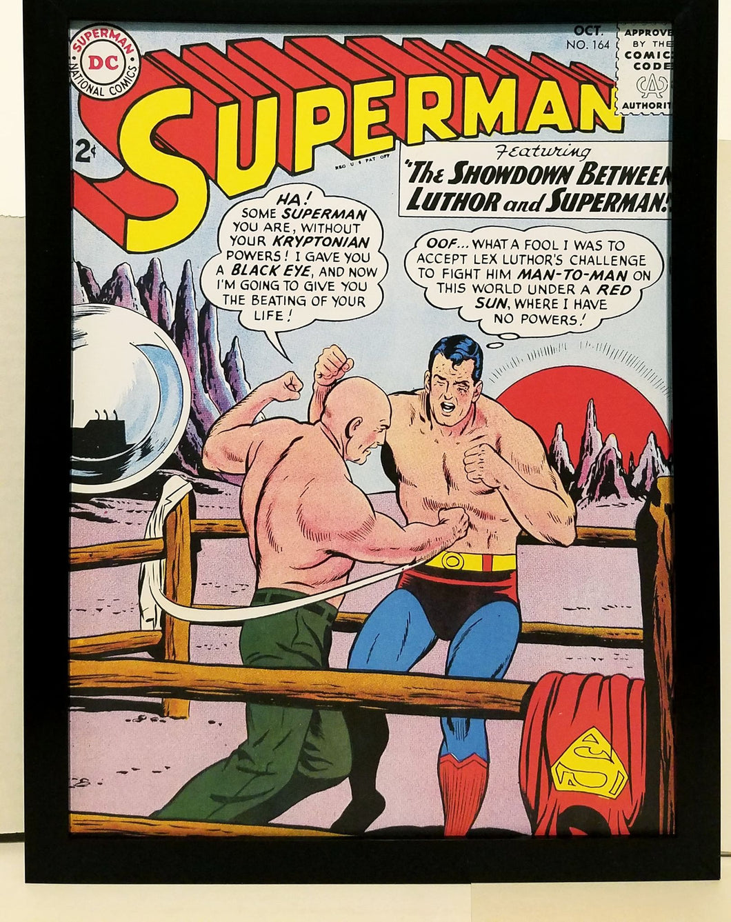 Superman #164 by Curt Swan 9x12 FRAMED Vintage 1963 DC Comics Art Print Poster