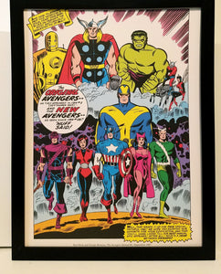 Avengers MCU by Don Heck 9x12 FRAMED Marvel Comics Vintage Art Print Poster
