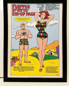 Iron Man Pepper Potts by Don Heck 9x12 FRAMED Marvel Comics Vintage Art Print Poster