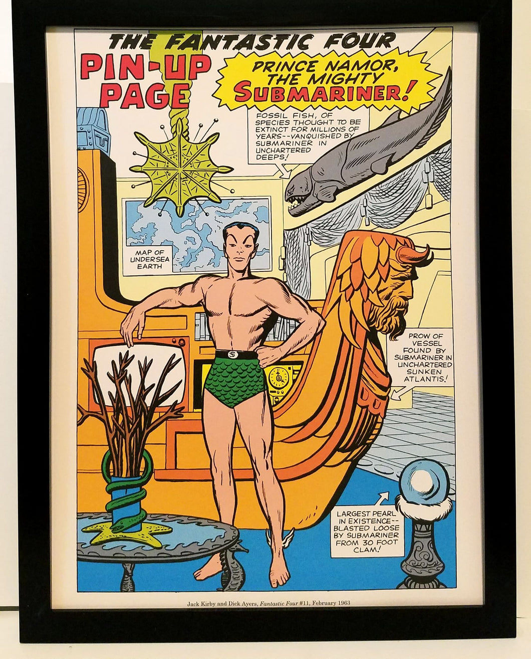 Namor the Sub-Mariner by Jack Kirby 9x12 FRAMED Marvel Comics Art Print Poster