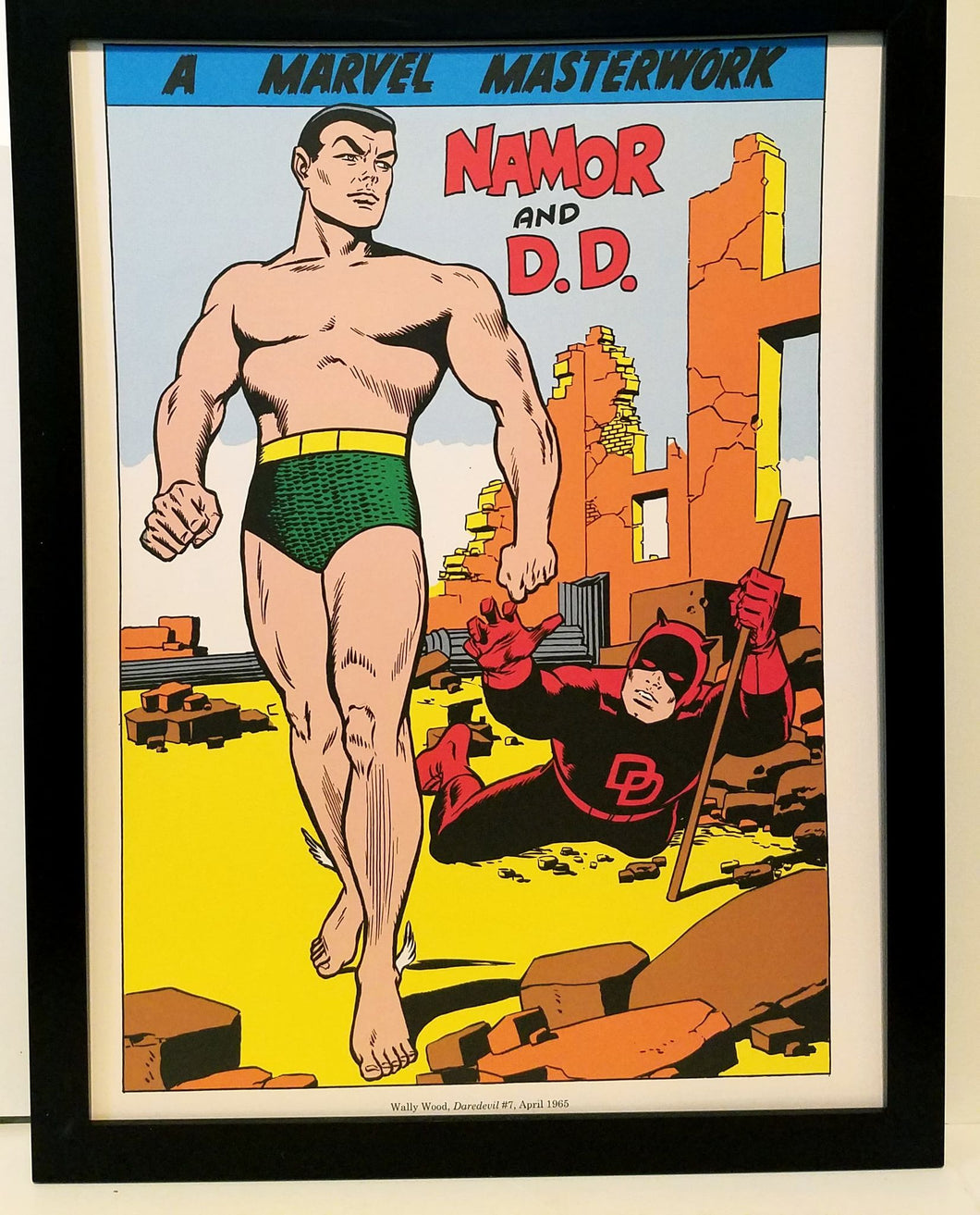 Namor & Daredevil by Wally Wood 9x12 FRAMED Marvel Comics Vintage Art Print Poster