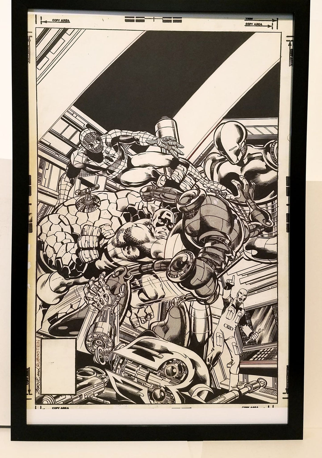 Captain America #249 by John Byrne 11x17 FRAMED Original Art Poster Marvel Comics