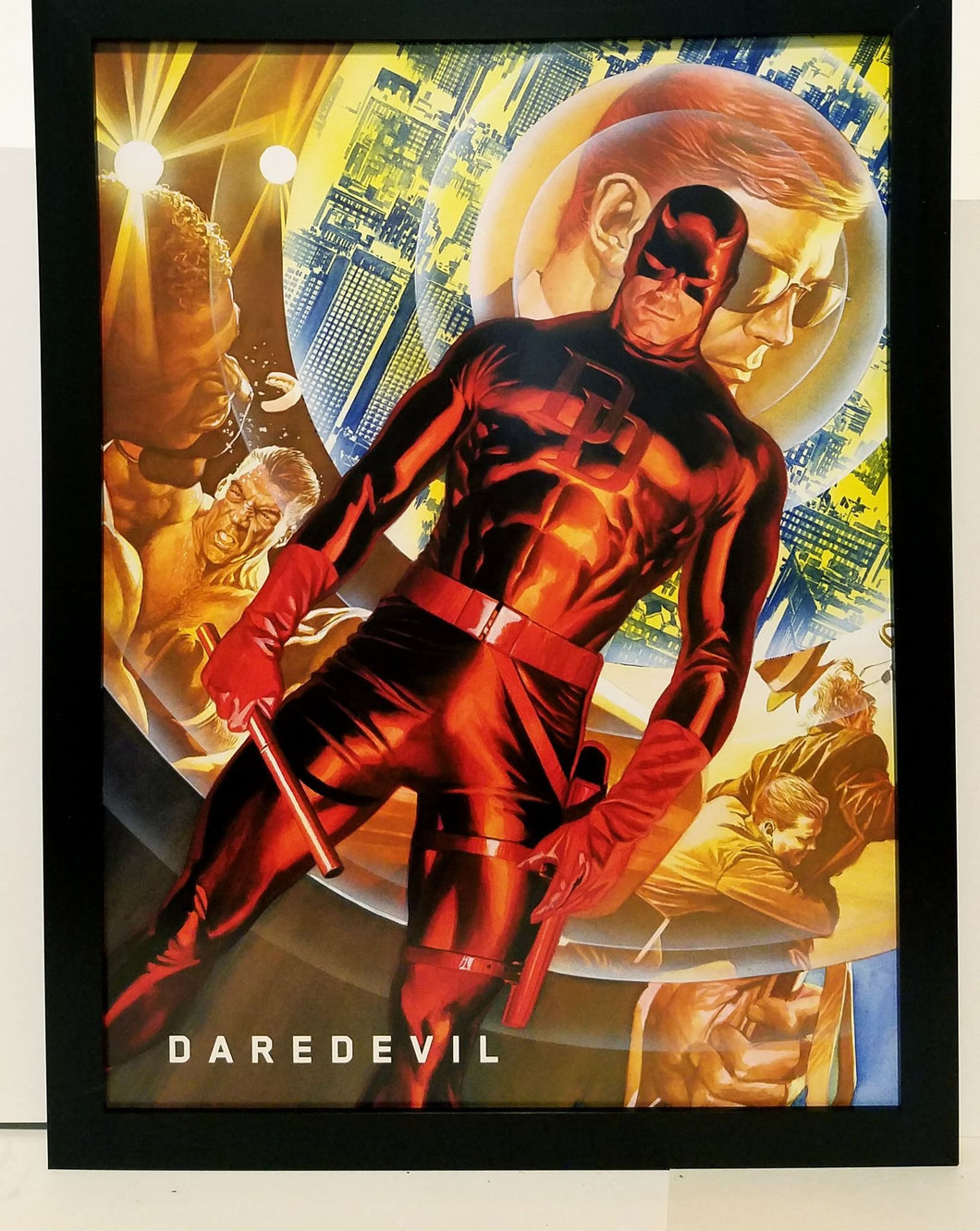 Daredevil by Alex Ross 9x12 FRAMED Marvel Comics Art Print Poster