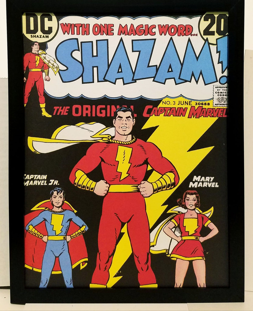 Shazam #3 by CC Beck 9x12 FRAMED Vintage 1973 DC Comics Art Print Poster