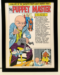 Puppet Master by Jack Kirby 9x12 FRAMED Marvel Comics Vintage Art Print Poster